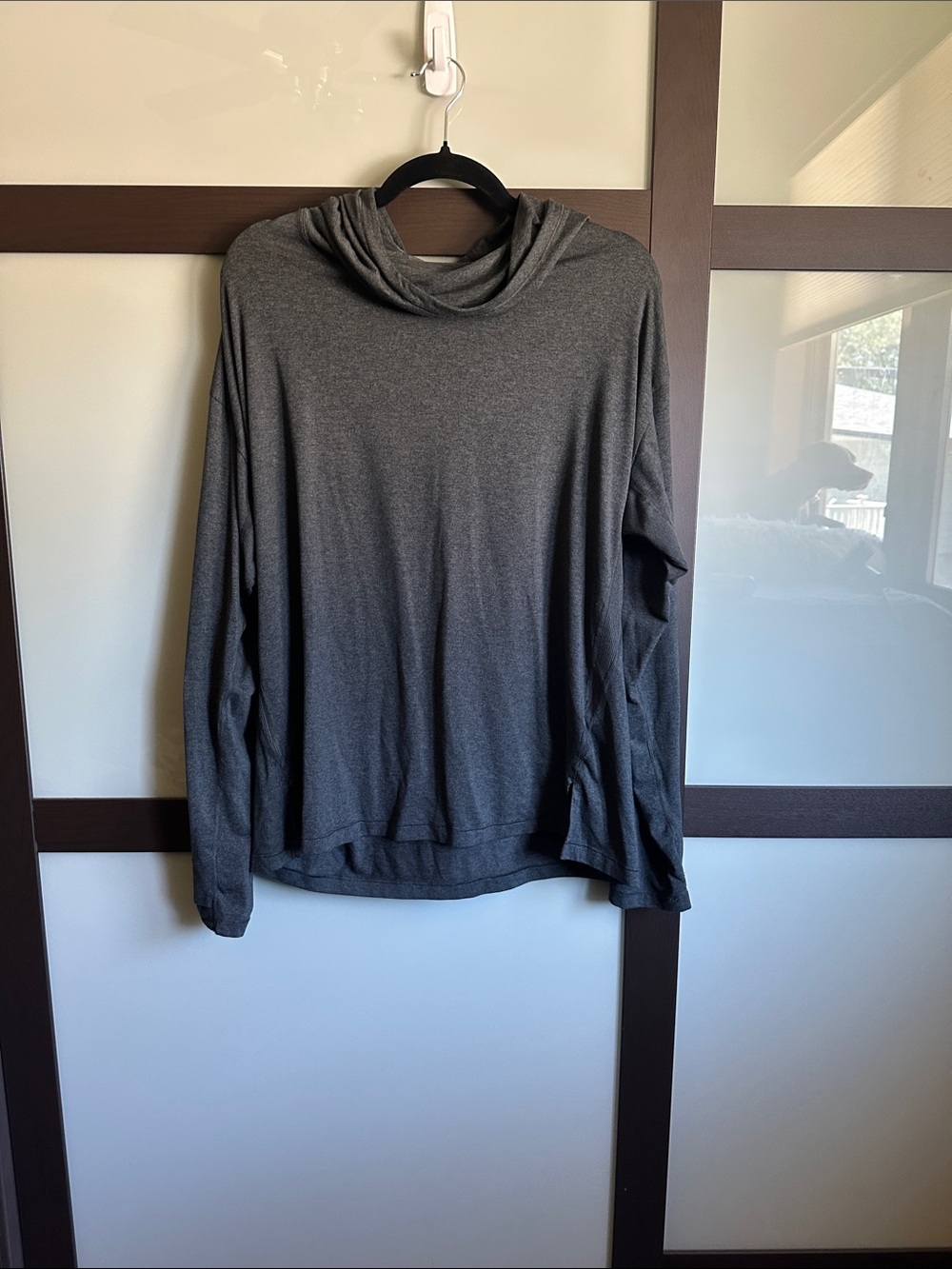 Athleta Uptempo Hoodie Sweatshirt - Heather Gray size L